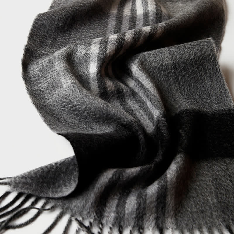 Men's Gentleman Three Colors Matching Plaid Cashmere Scarf - Image 10