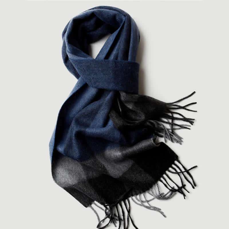 Men's Gentleman Three Colors Matching Plaid Cashmere Scarf - Image 12