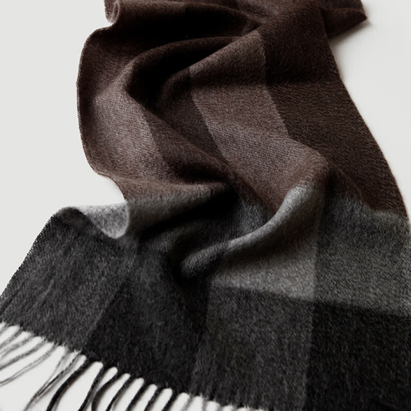 Men's Gentleman Three Colors Matching Plaid Cashmere Scarf - Image 16