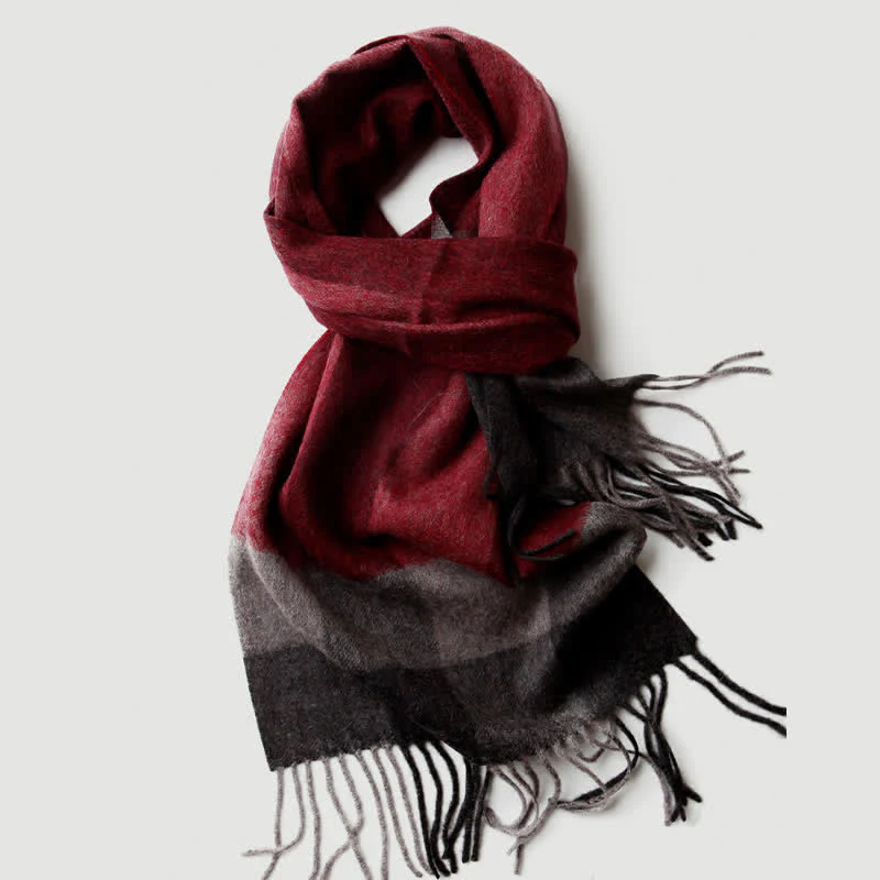 Men's Gentleman Three Colors Matching Plaid Cashmere Scarf - Image 18
