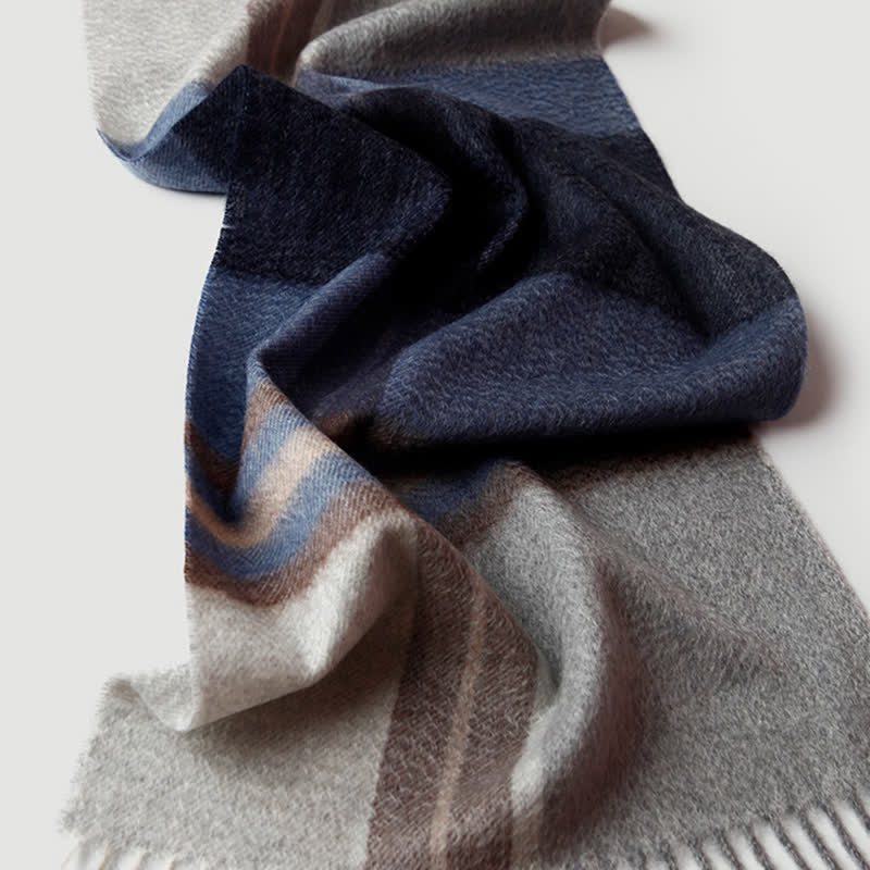 Men's Gentleman Three Colors Matching Plaid Cashmere Scarf - Image 22