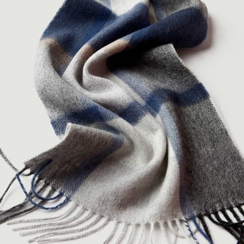 Men's Gentleman Three Colors Matching Plaid Cashmere Scarf - Image 31