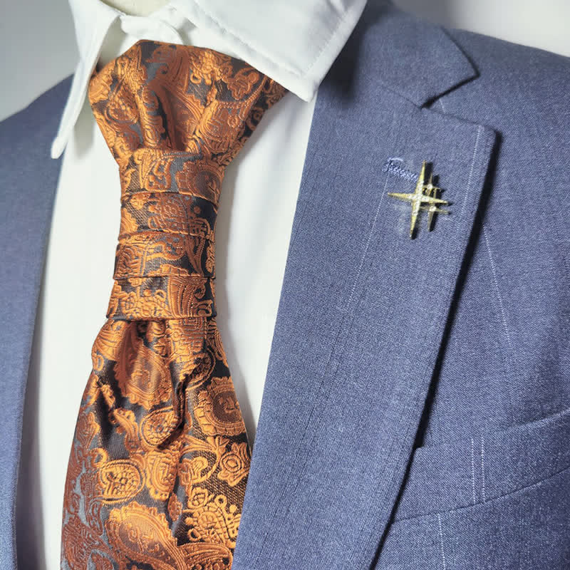Men's Gentlement Paisley Business Party Pre-Tied Necktie - Image 2
