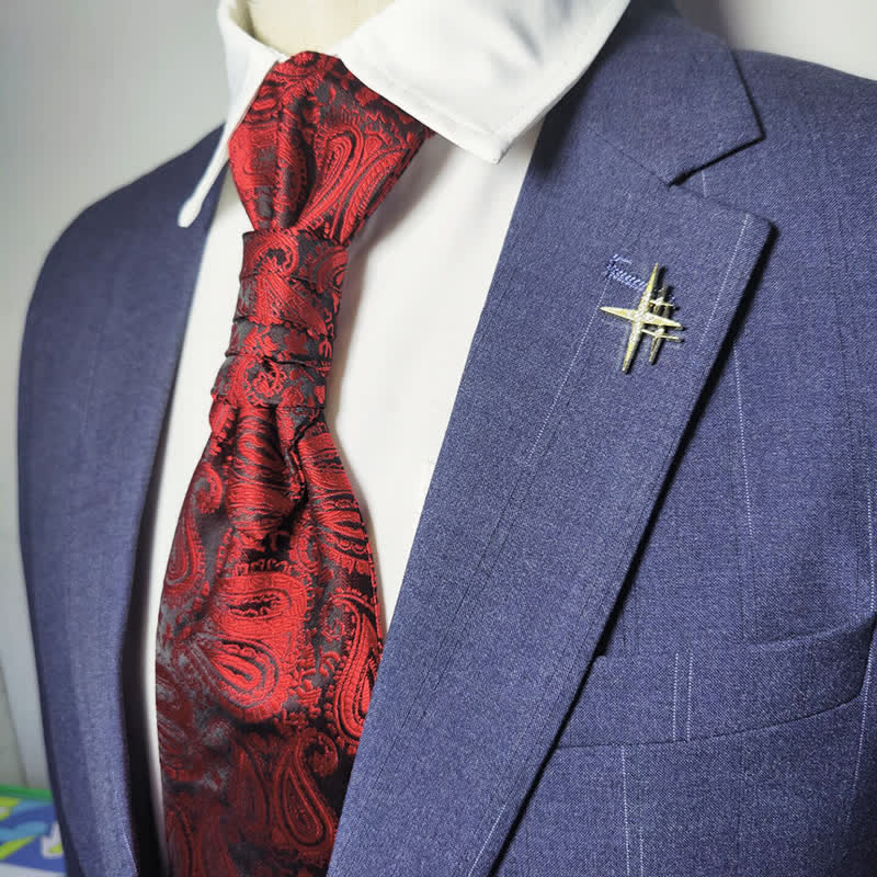Men's Gentlement Paisley Business Party Pre-Tied Necktie - Image 3