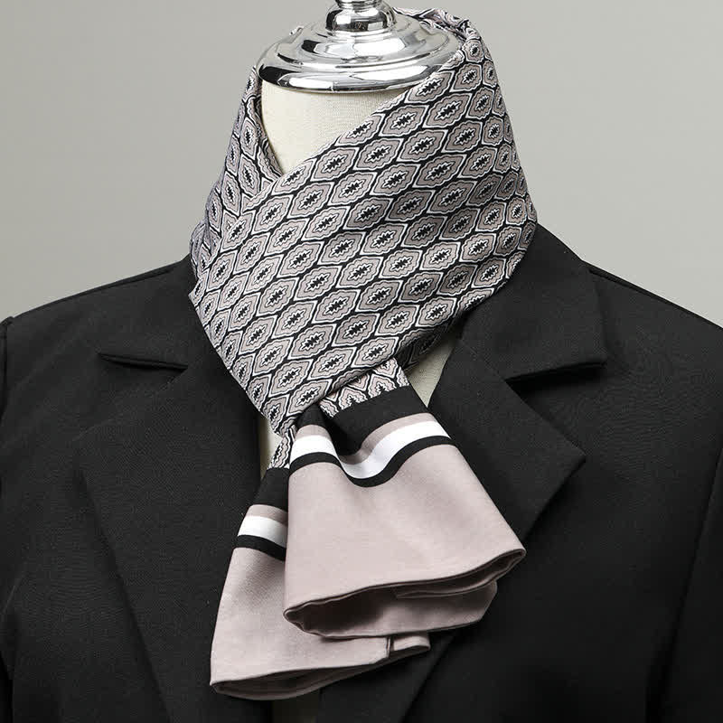 Men's Geometric Pattern Elegant Business Long Scarf - Image 3