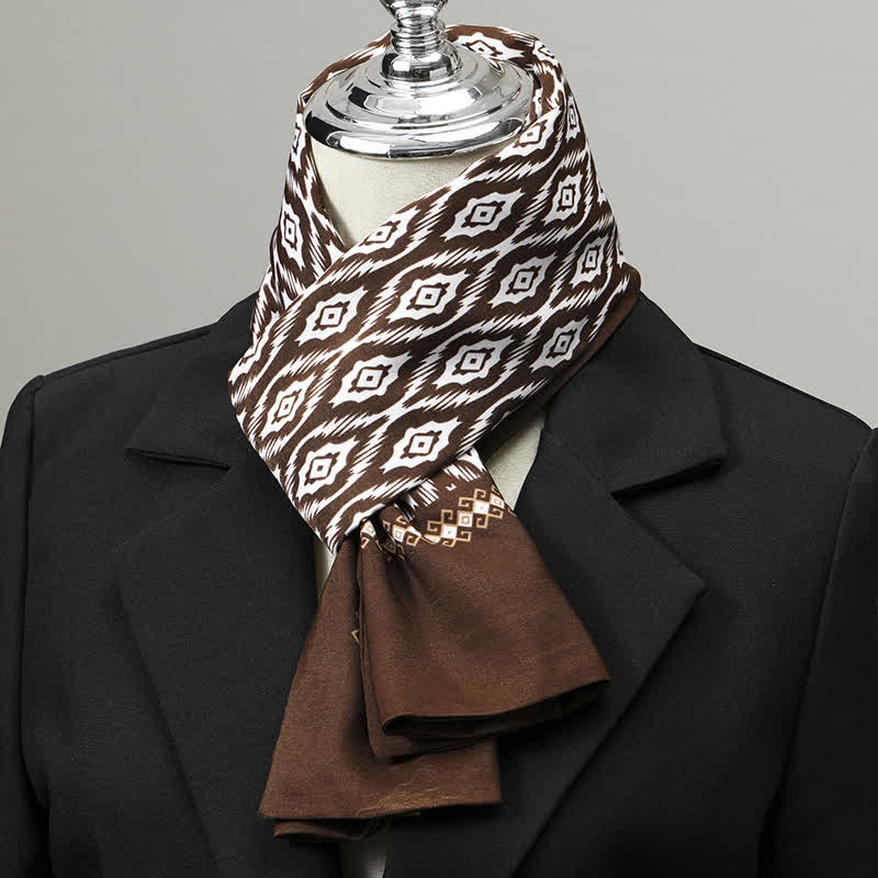 Men's Geometric Pattern Elegant Business Long Scarf - Image 5