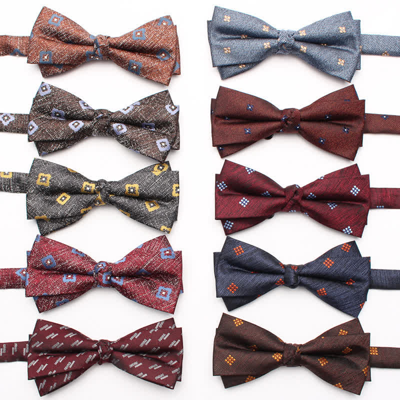 Men's Geometrical Business Office Bow Tie - Image 2