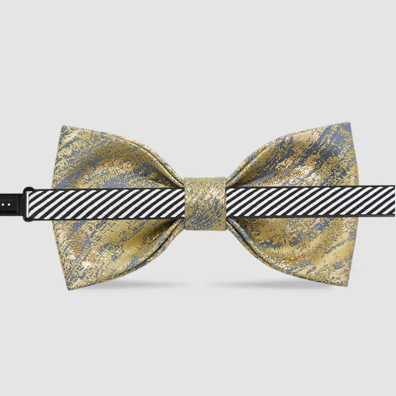 Men's Gold Glitter Tuxedo Classic Bow Tie - Image 5