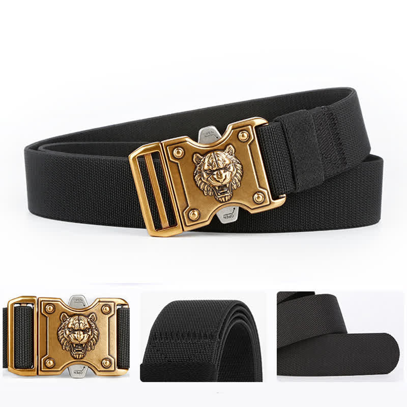 Men's Gold Tiger Double Slot Quick Release Buckle Nylon Belt - Image 6