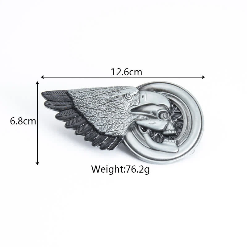 Men's Gothic Eagle Skull Leather Belt - Image 5