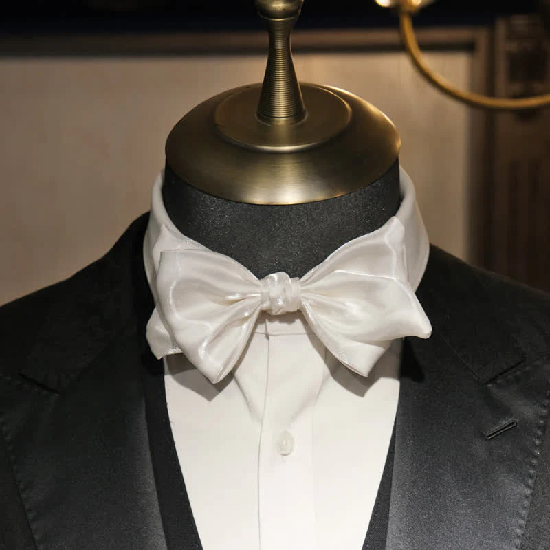 Men's Graceful Pearl White Swan Bow Tie - Image 4