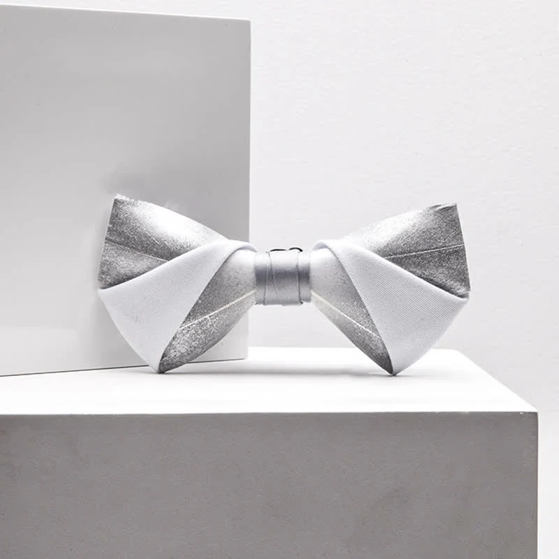 Men's Gradient Starry Galaxy Feather Bow Tie - Image 3