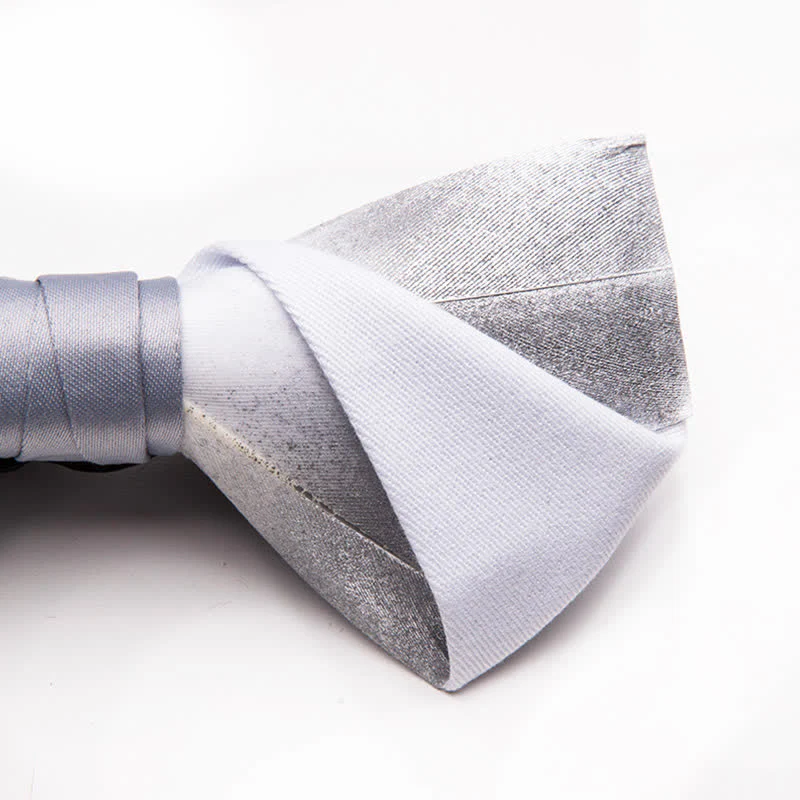 Men's Gradient Starry Galaxy Feather Bow Tie - Image 4