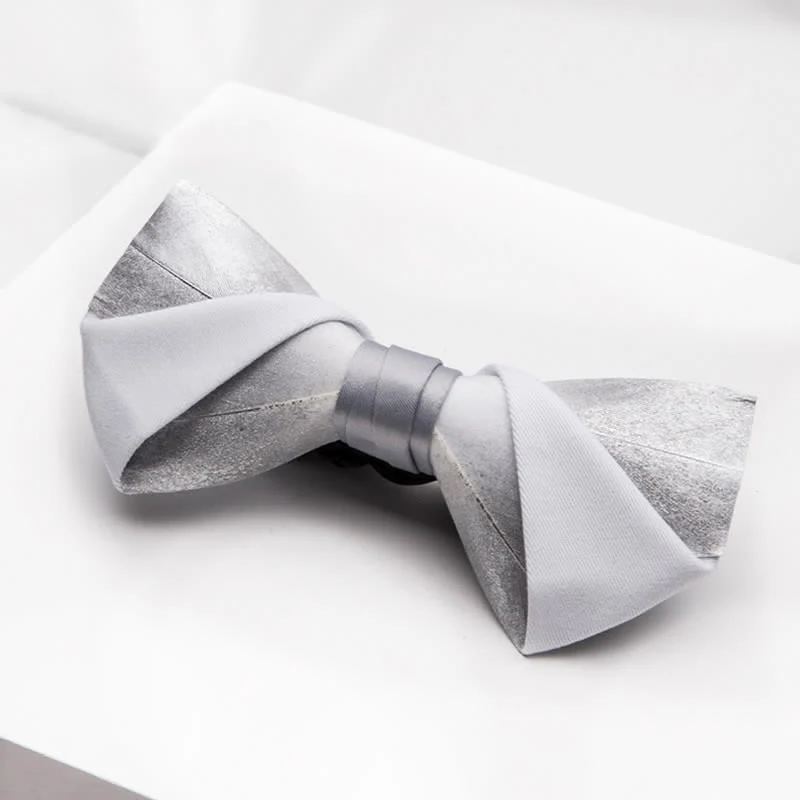 Men's Gradient Starry Galaxy Feather Bow Tie - Image 5