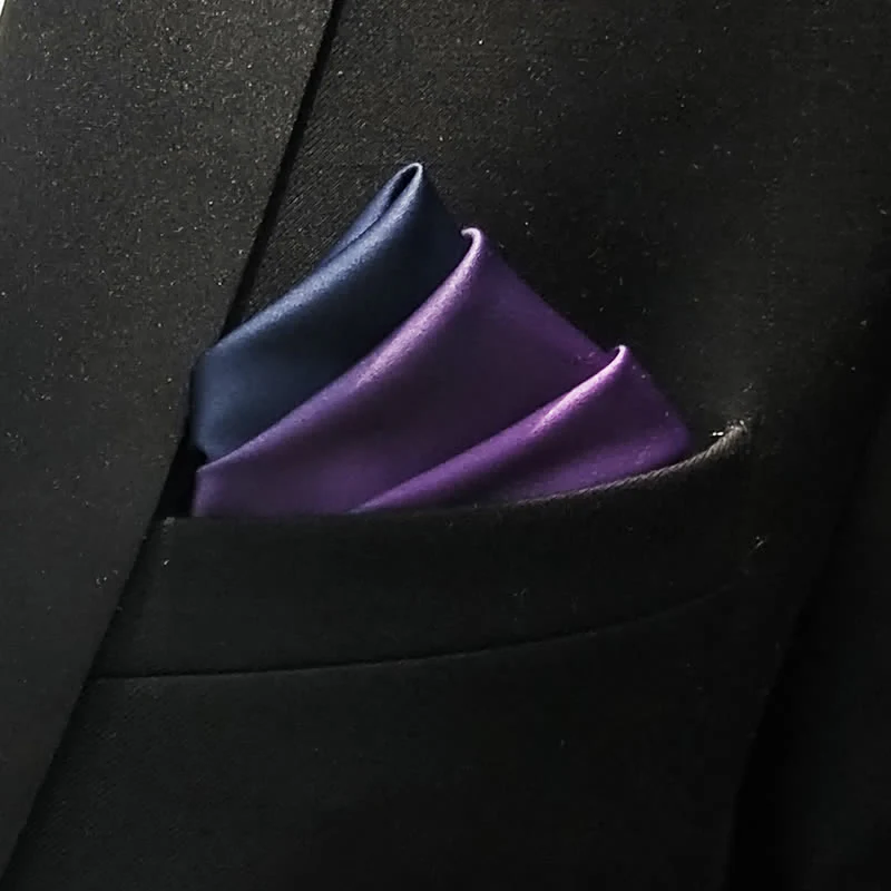 Men's Graudated Pocket Square Twist Bow Tie - Image 6