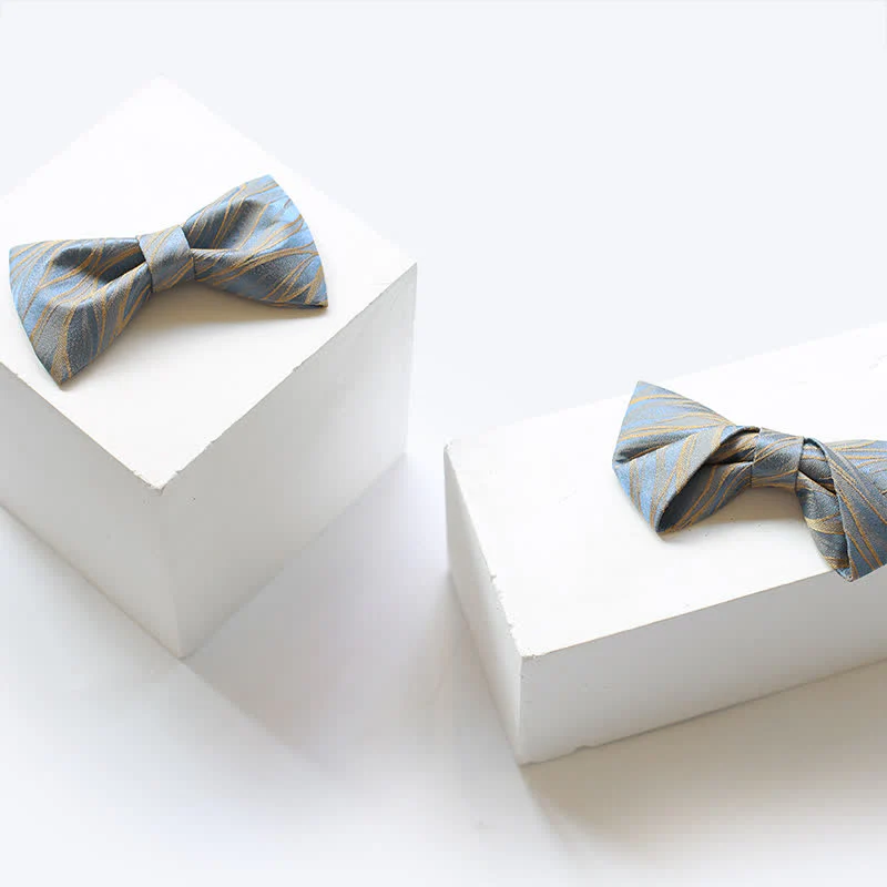 Men's Grayish Blue Spring Breeze Bow Tie - Image 4