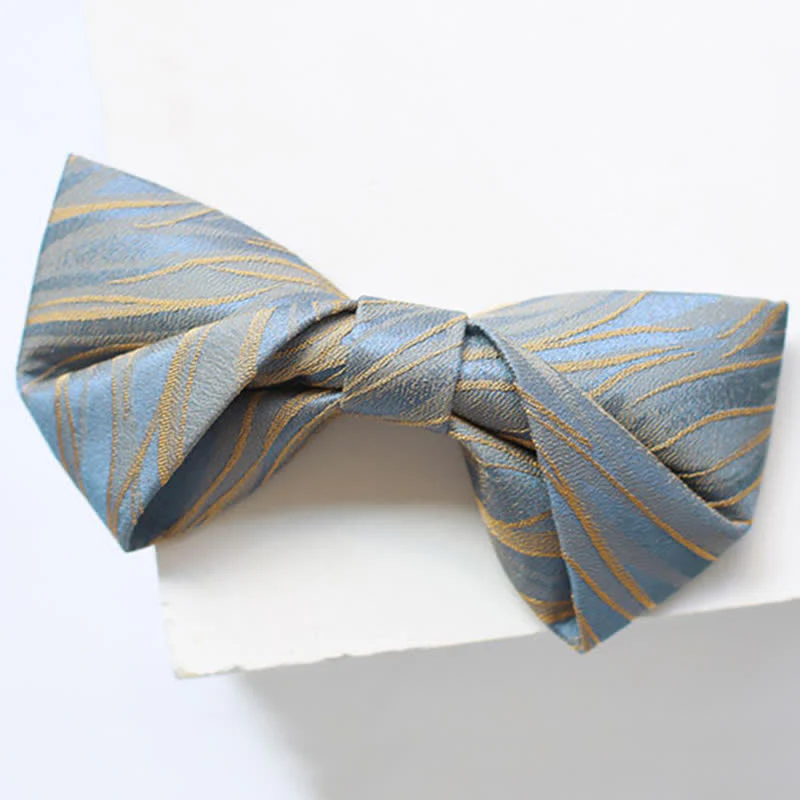 Men's Grayish Blue Spring Breeze Bow Tie - Image 5
