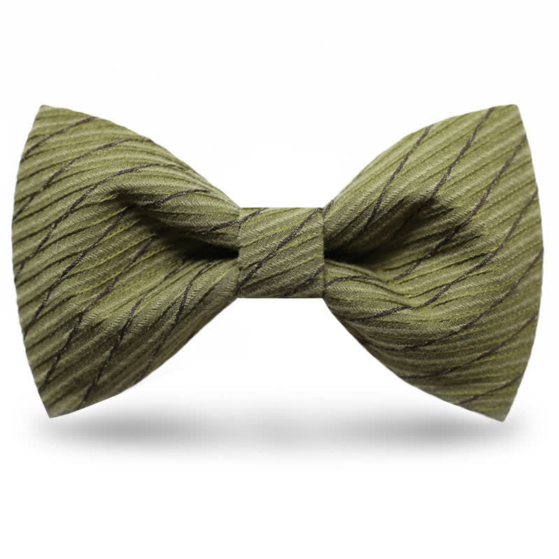 Men's Green Series Twill Wedding Bow Tie - Image 3