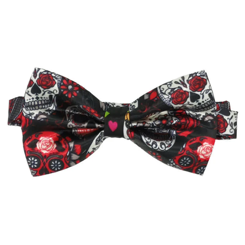 Men's Halloween Blood Splattered Skull Bow Tie - Image 3