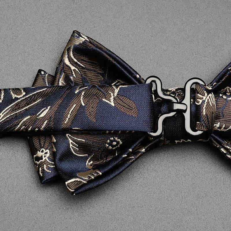Men's Harmony Irises Cherry Blossom Floral Bow Tie - Image 12