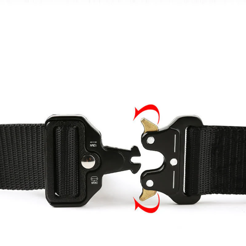 Men's Heavy Duty Release Buttons Tactical Belt - Image 4