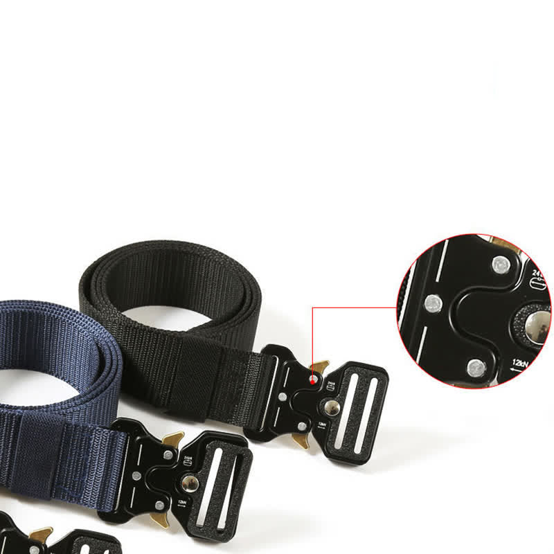 Men's Heavy Duty Release Buttons Tactical Belt - Image 7