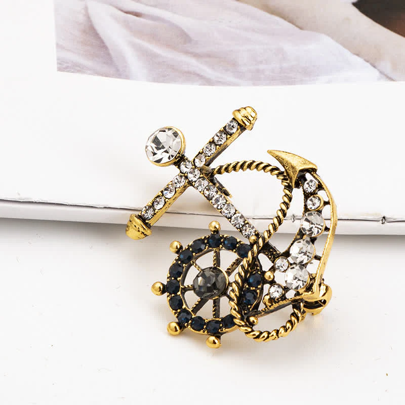Men's Helmsman Navy Anchor Brooch - Image 8