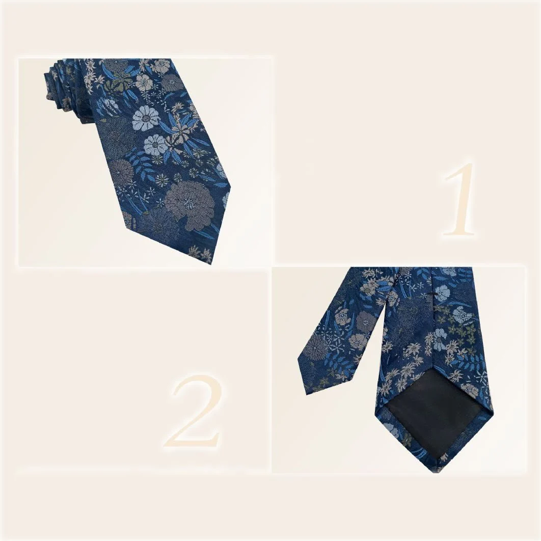 Men's Holiday Style Floral Polyester Necktie - Image 3