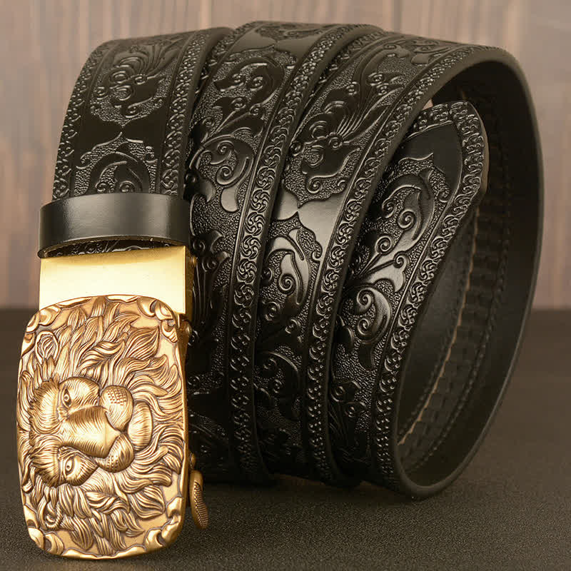 Men's Honor Male Lion Head Leather Belt - Image 12