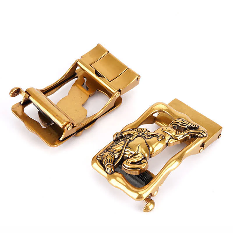 Men's Horse Riding Hollow Automatic Buckle Nylon Belt - Image 7