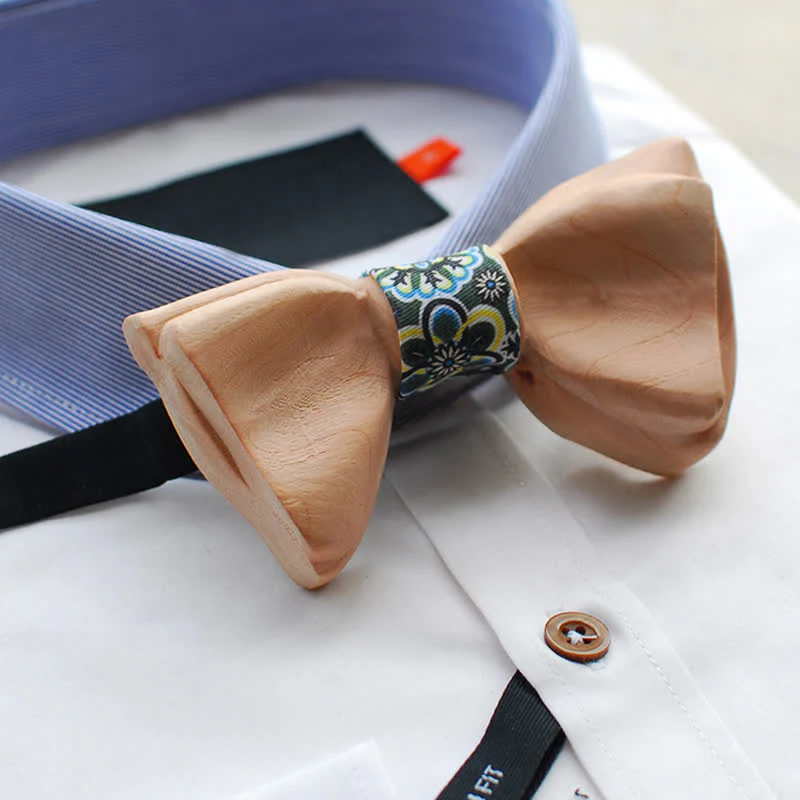 Men's Ice-sharp Layered Wooden Bow Tie - Image 3