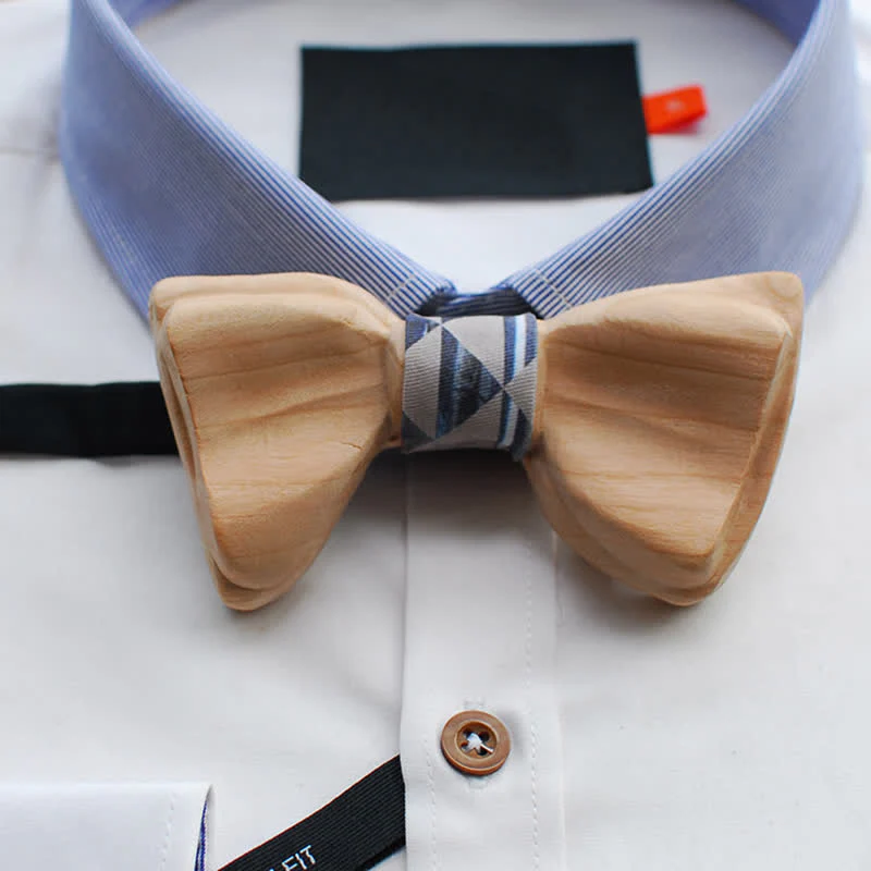Men's Ice-sharp Layered Wooden Bow Tie - Image 6