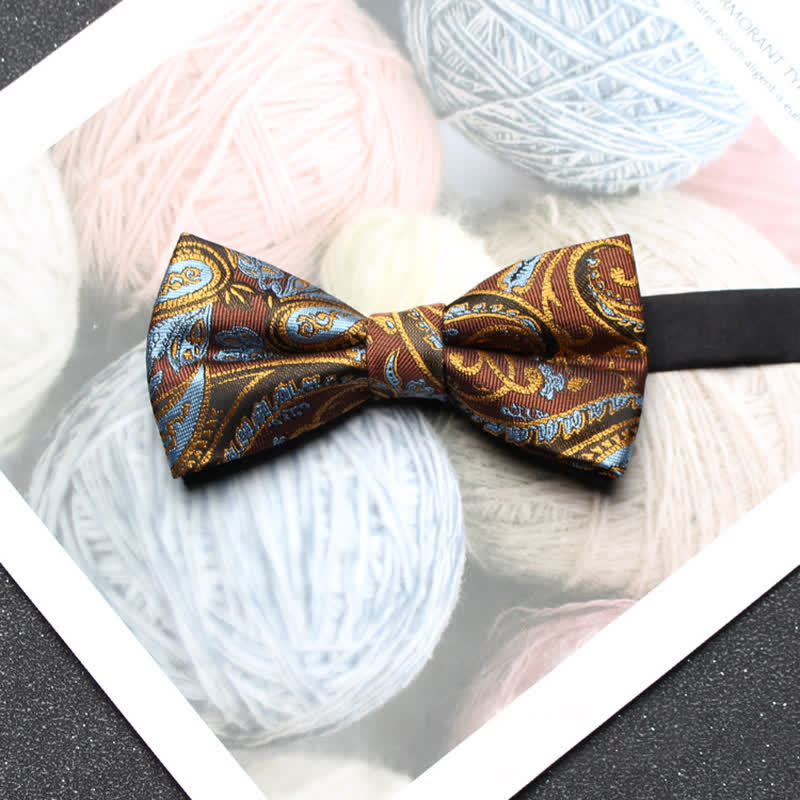 Men's Intricate Paisley Jacquard Classic Bow Tie - Image 8