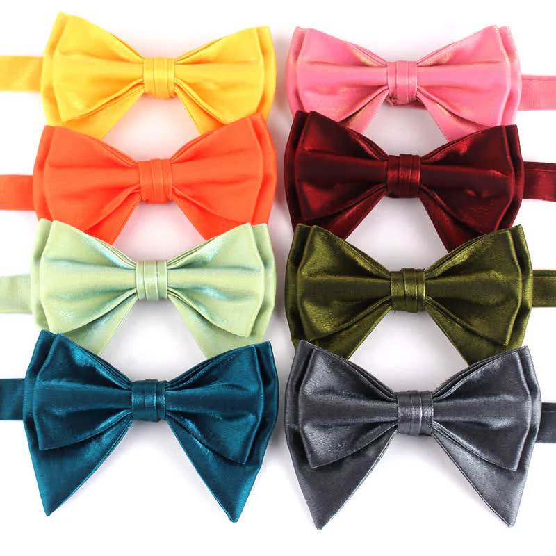 Men's Irregular Double Layer Oversized Pointed Bow Tie - Image 8