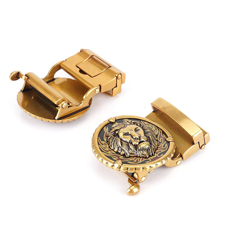 Men's Practical Lion Head Pattern Nylon Belt - Image 8
