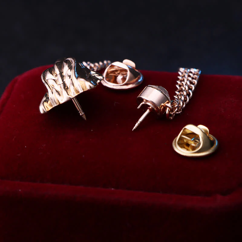 Men's King Of Forest Wolf Chain Brooch - Image 4