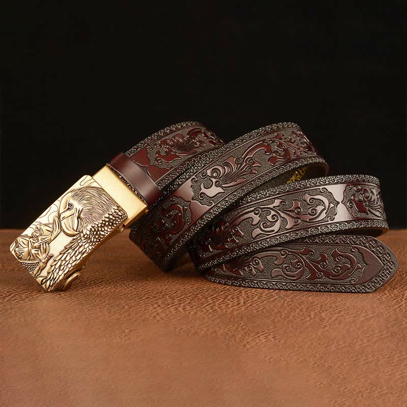 Men's Landscape Animal Eagle Leather Belt - Image 4