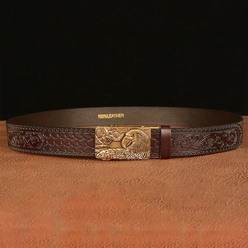 Men's Landscape Animal Eagle Leather Belt - Image 5
