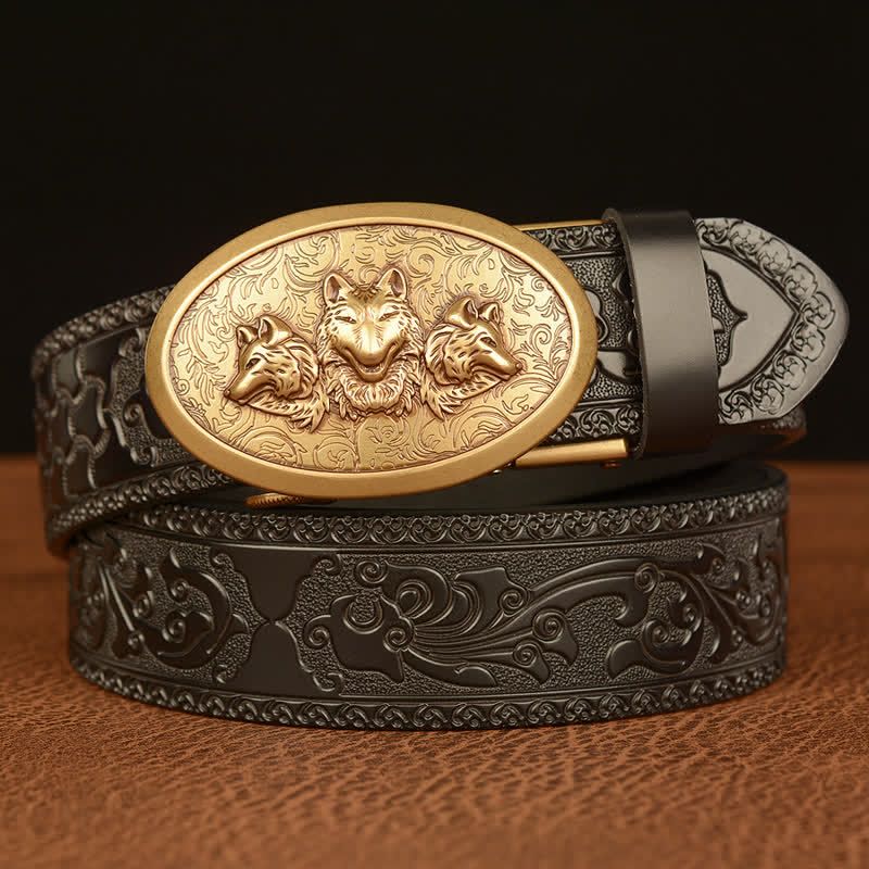 Men's Legend Of Hungry Wolves Leather Belt - Image 10