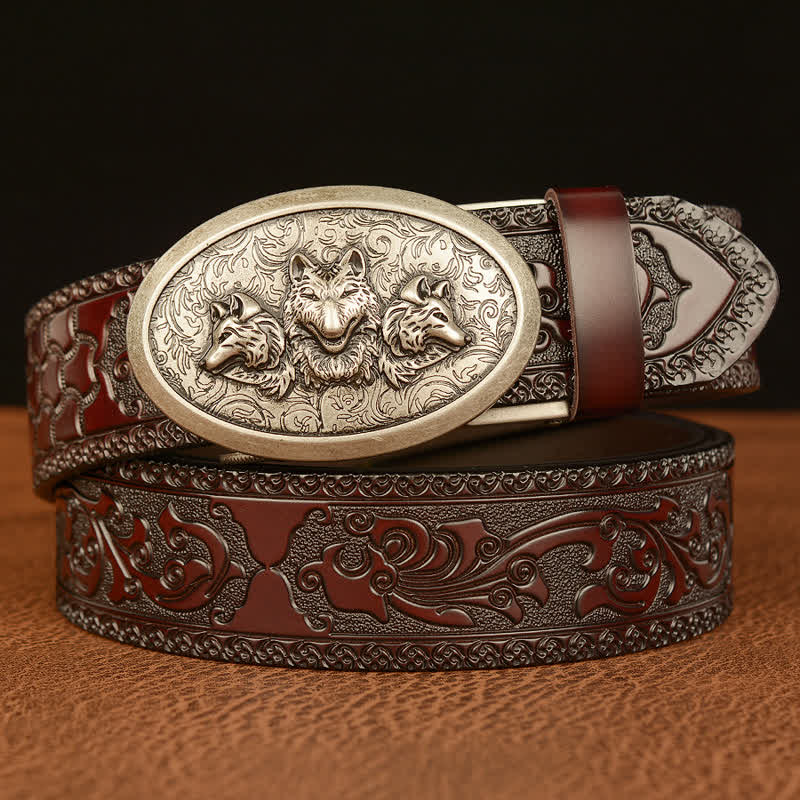 Men's Legend Of Hungry Wolves Leather Belt - Image 14