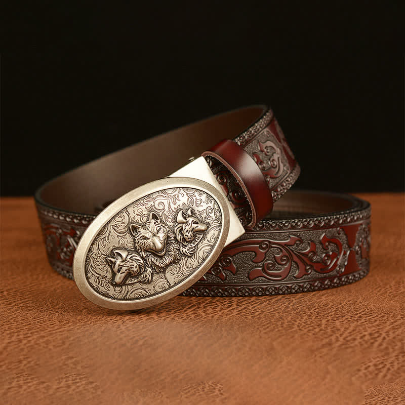 Men's Legend Of Hungry Wolves Leather Belt - Image 15