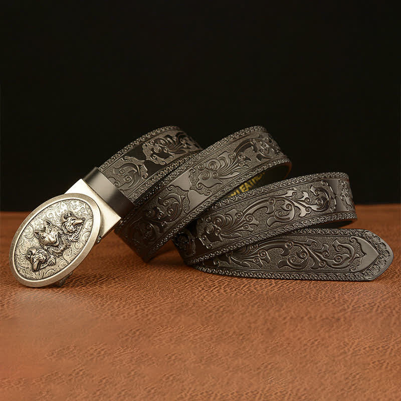 Men's Legend Of Hungry Wolves Leather Belt - Image 19