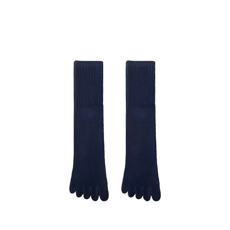 Men's Leisure Split-Toe Wool Blend Athletic Crew Socks - Image 3