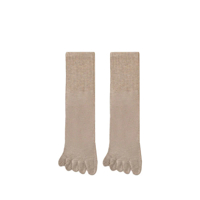 Men's Leisure Split-Toe Wool Blend Athletic Crew Socks - Image 9