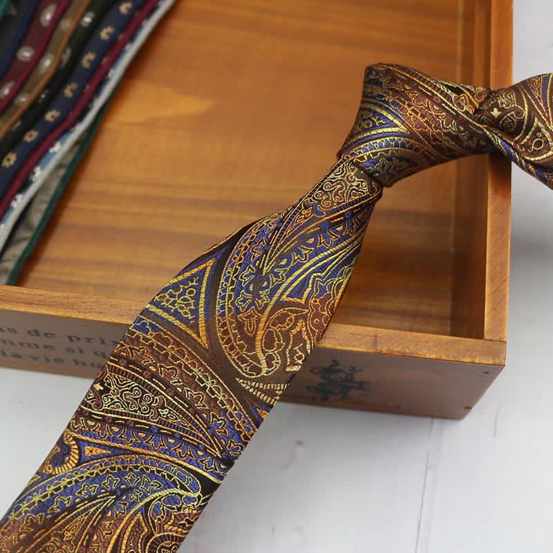 Men's Lemon Cashew Nut Classic Suits Necktie - Image 14