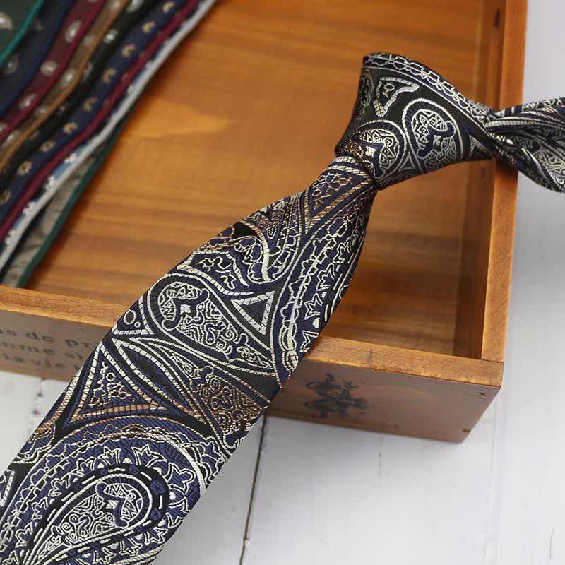 Men's Lemon Cashew Nut Classic Suits Necktie - Image 15
