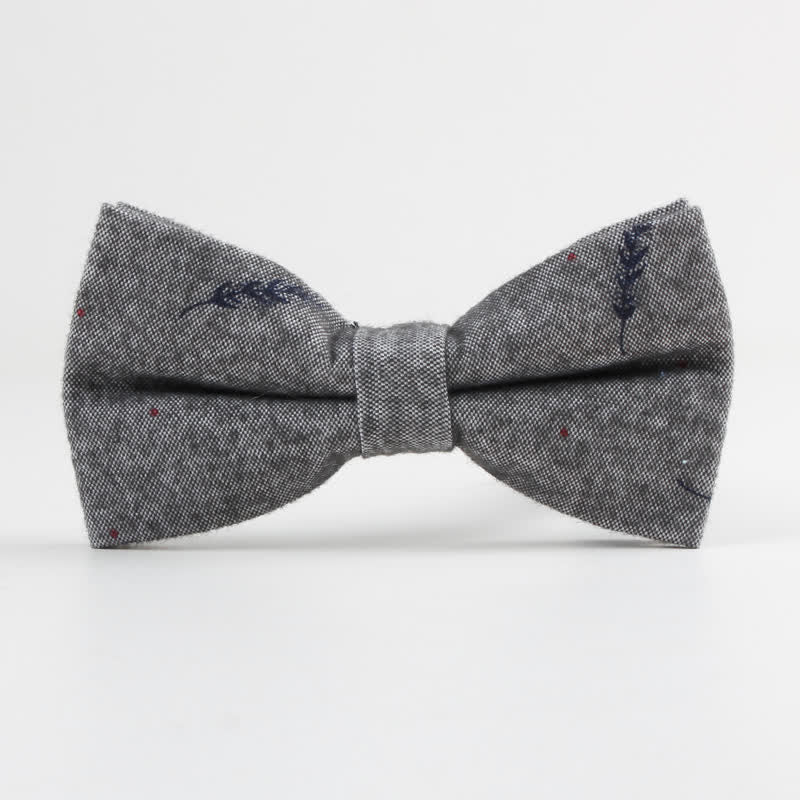 Men's Lovely Birds Feather Printed Cotton Bow Tie - Image 16