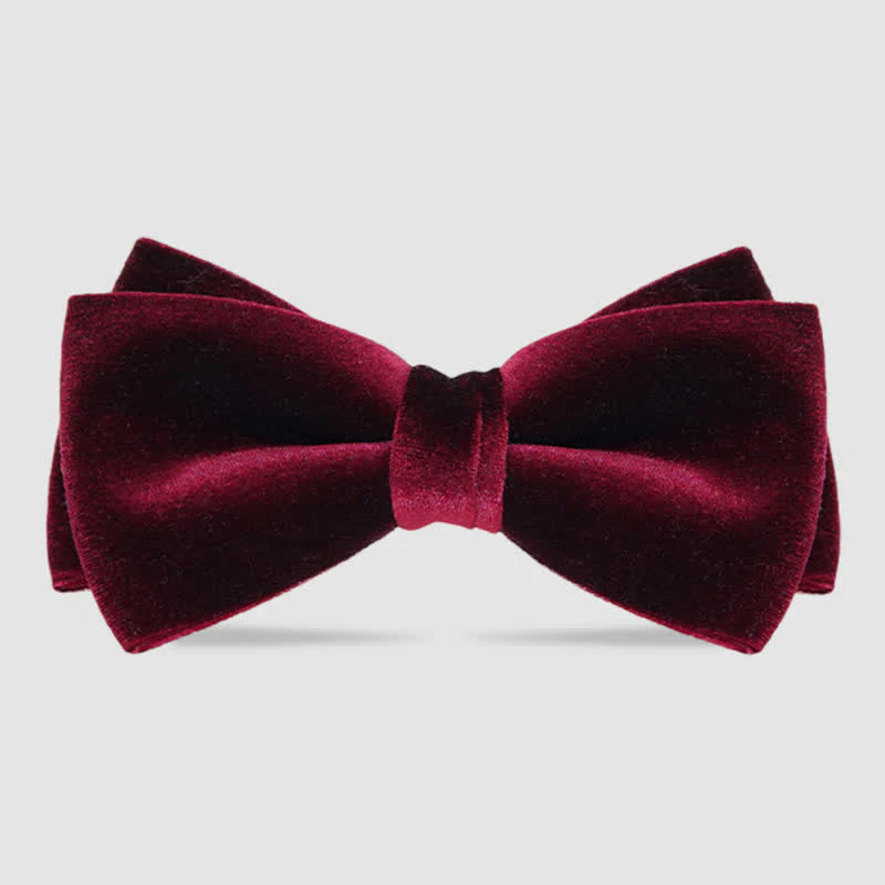 Men's Luxurious Double Layers Velvet Bow Tie - Image 5