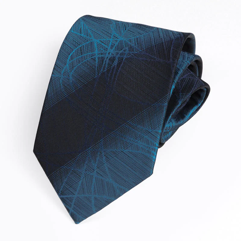 Men's Luxurious Gradient Ink Line Jacquard Necktie - Image 3