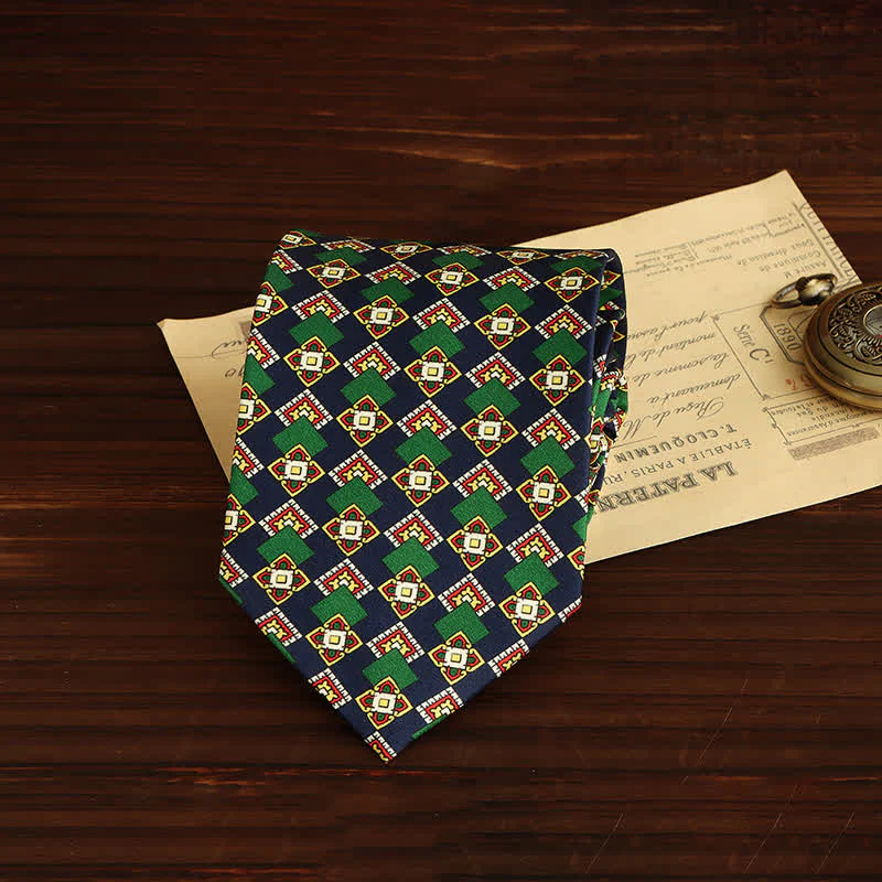 Men's Luxurious Medallion Geometric Necktie - Image 2